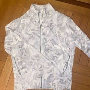 Lululemon gray and white zip up